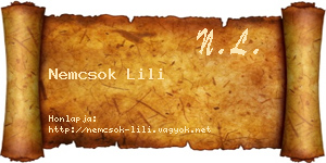 Nemcsok Lili névjegykártya